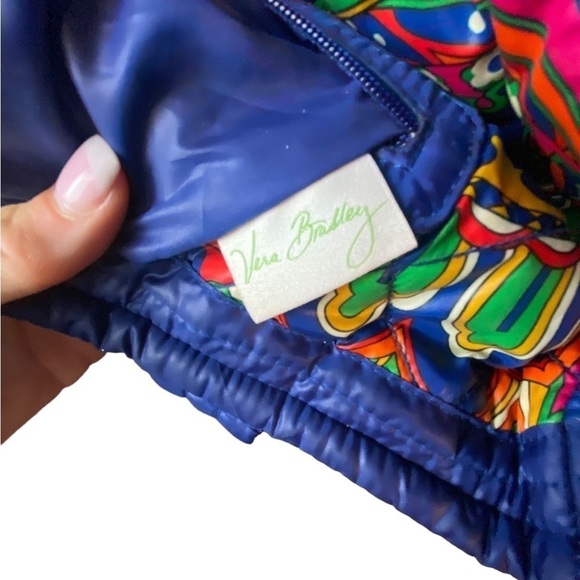 Vera Bradley Puffer Reversible Tote in Venitian Paisley Navy - Picture 11 of 14